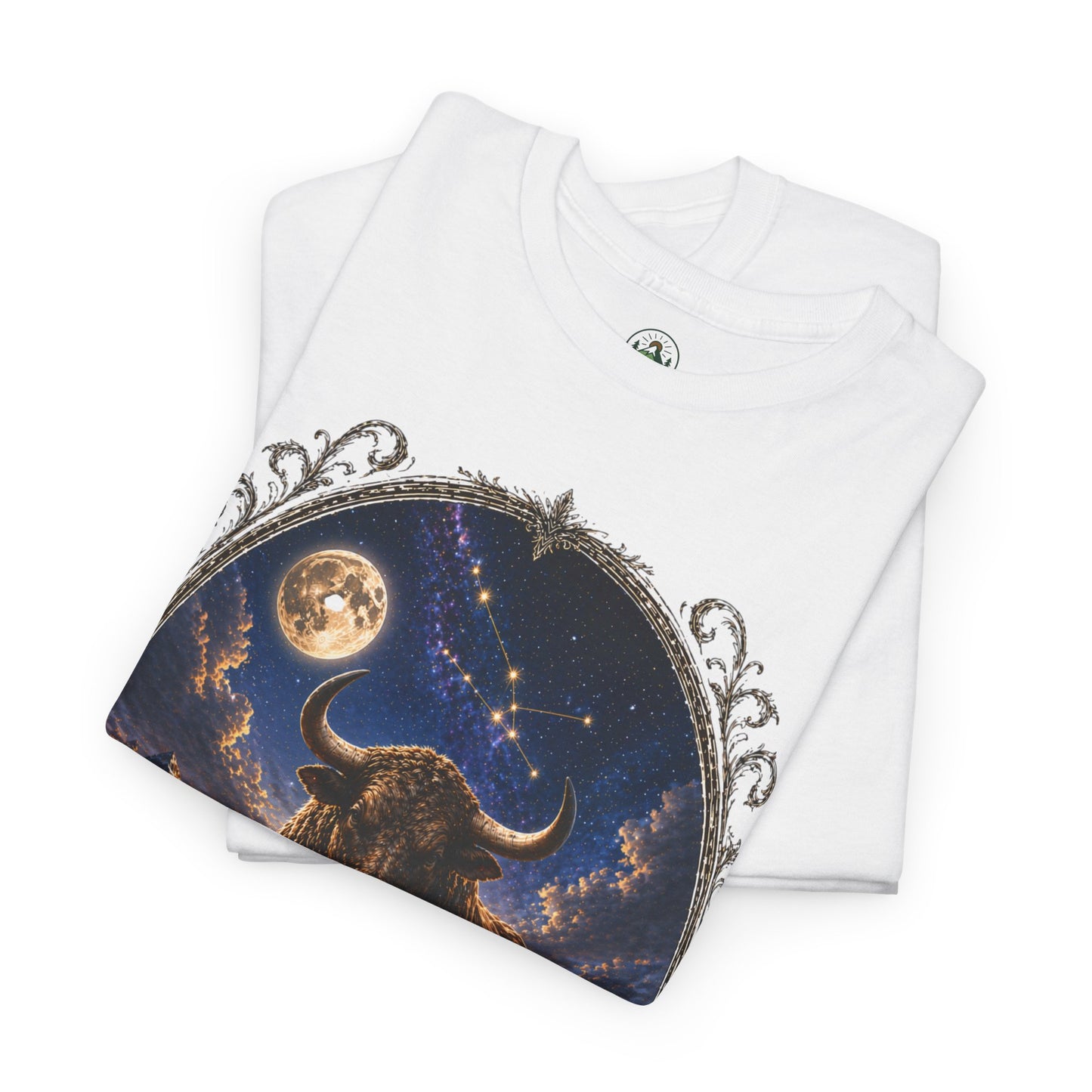 Taurus Zodiac T-Shirt – Mystic Bull Night Design | Nature & Astrology Tee