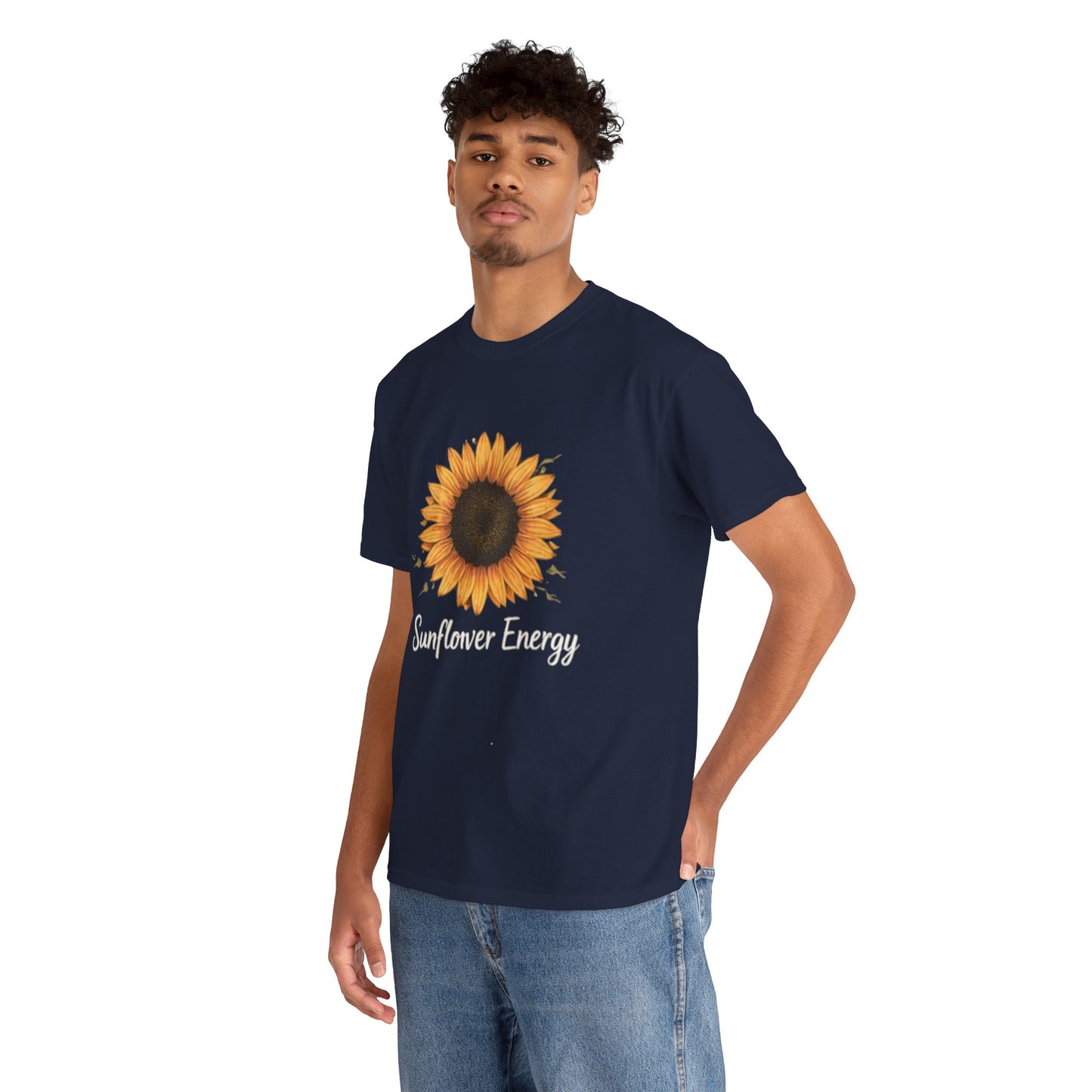 Sunflower Energy T- Shirt - Minimalist Nature Aesthetic Tee, Positive Vibes Graphic Shirt