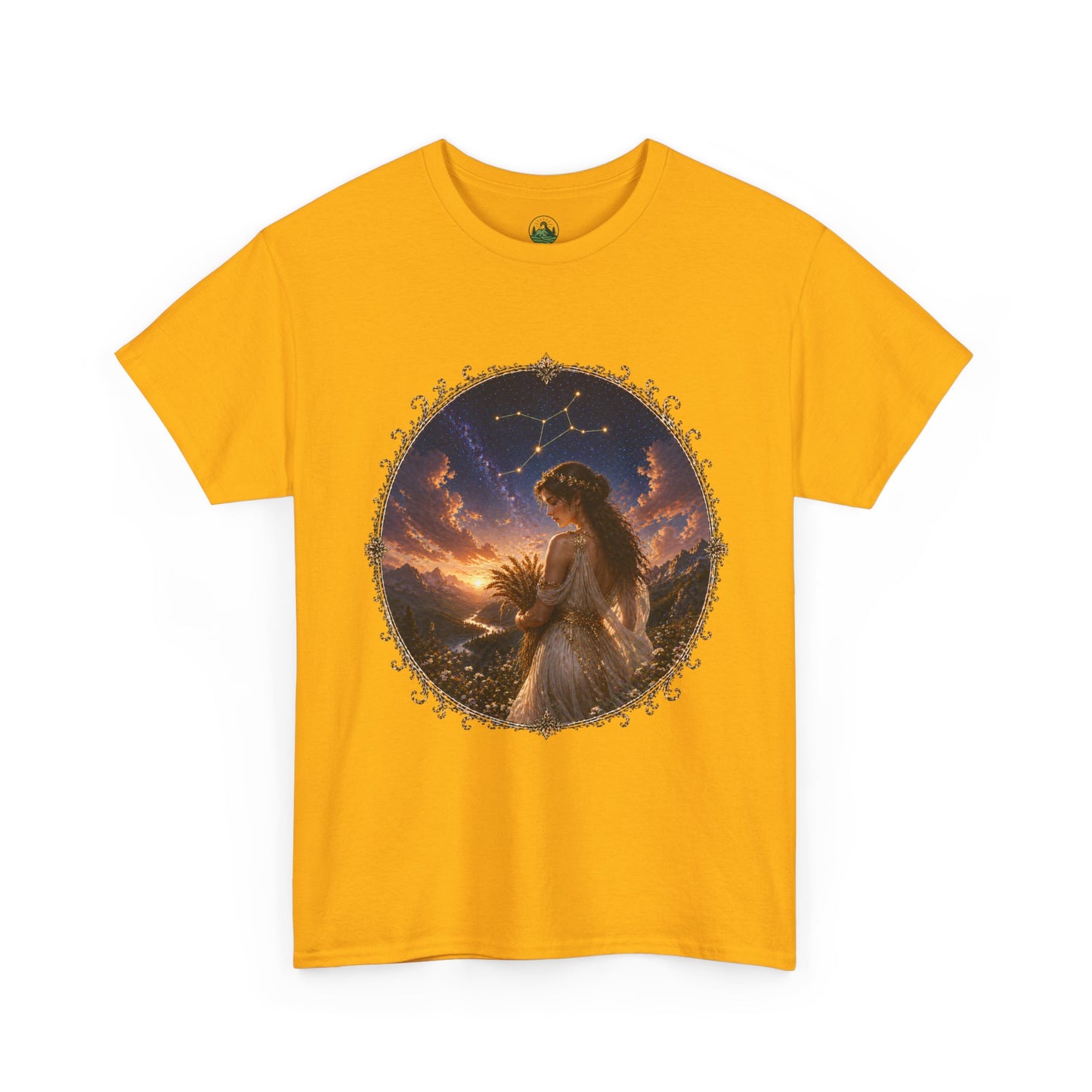 Virgo Zodiac T-Shirt – Minimalist Maiden Design | Elegant Astrology & Nature Tee