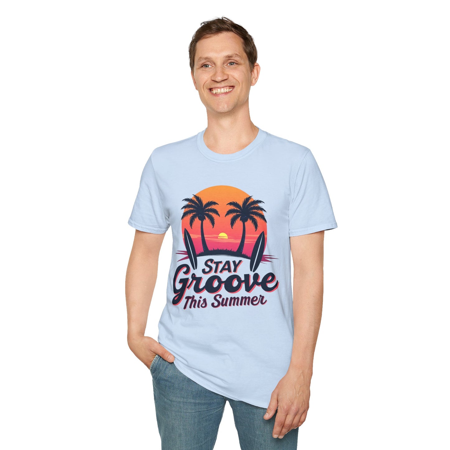 Stay Groovy Summer T-Shirt – Retro Vibe Graphic Tee