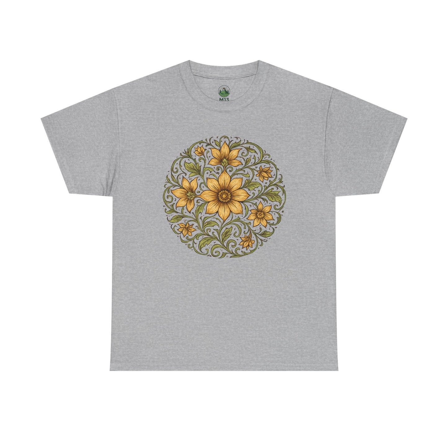 Spring Awakening Mandala T-Shirt – Boho Floral Aesthetic Tee