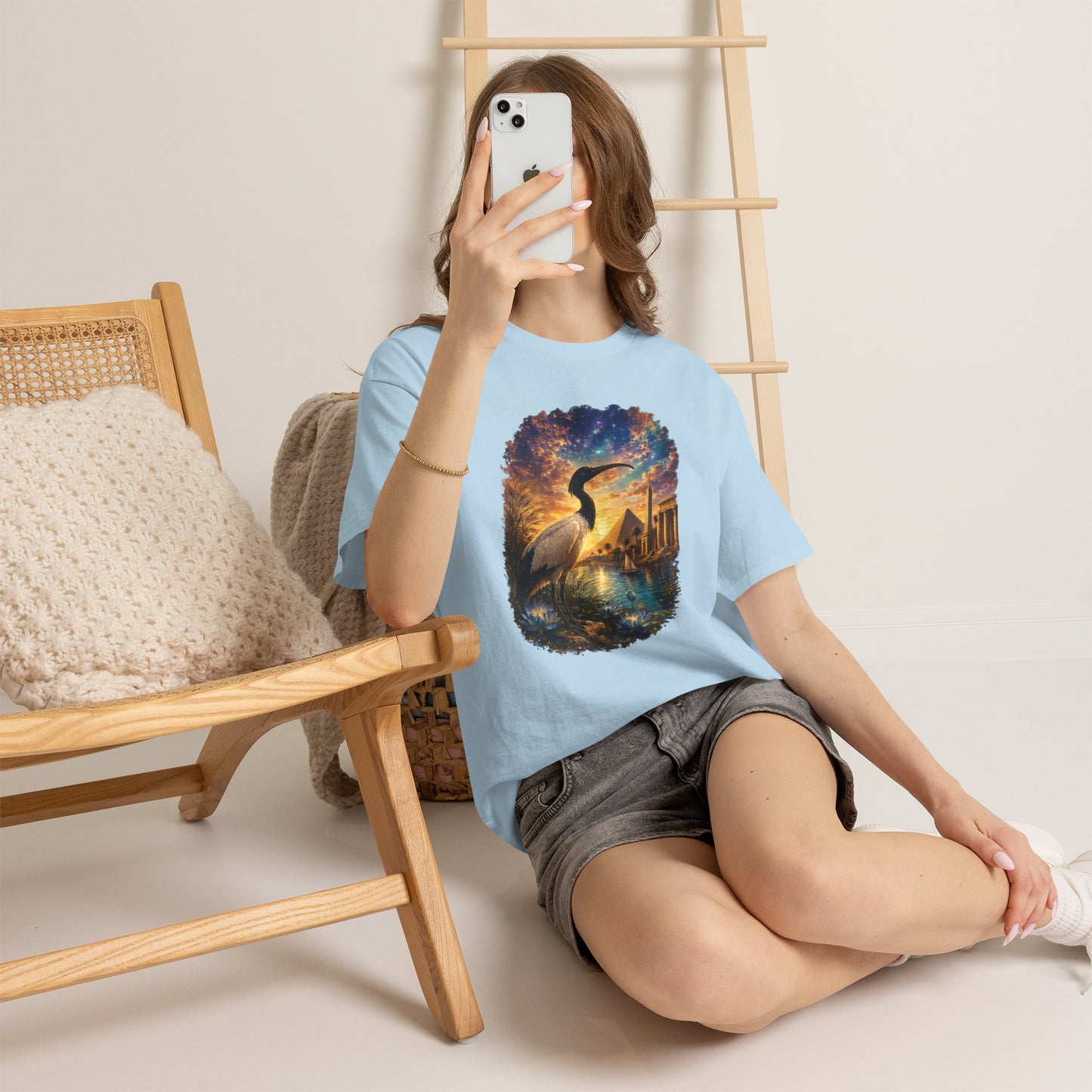 Spirit of Ancient Egypt – Sacred Ibis Nature T-Shirt | Egyptian Wildlife Graphic Tee
