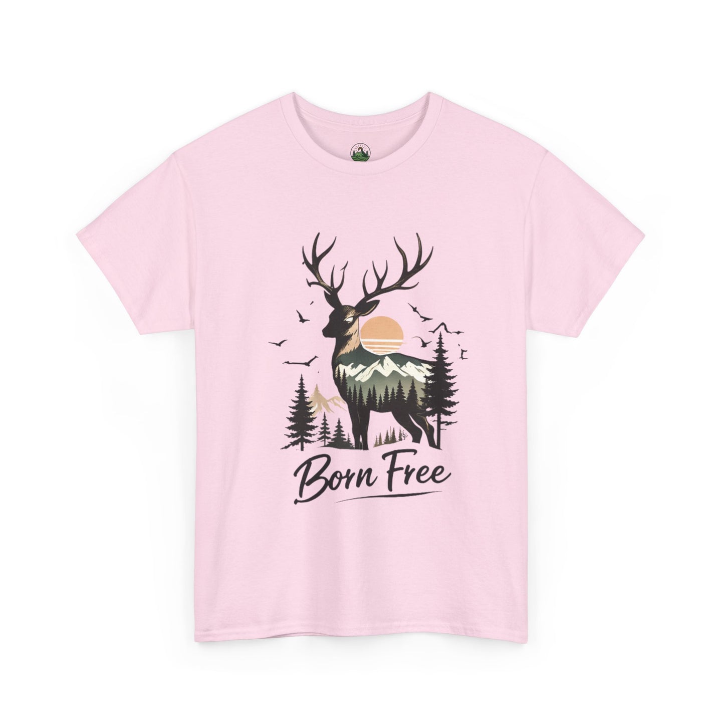 Minimalist Deer Nature T-Shirt – Forest Wildlife Graphic Tee, Calm Aesthetic Shirt
