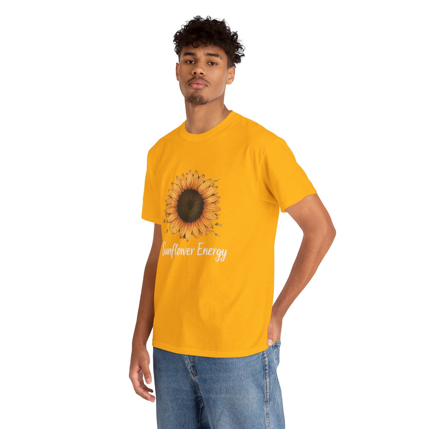 Sunflower Energy T- Shirt - Minimalist Nature Aesthetic Tee, Positive Vibes Graphic Shirt