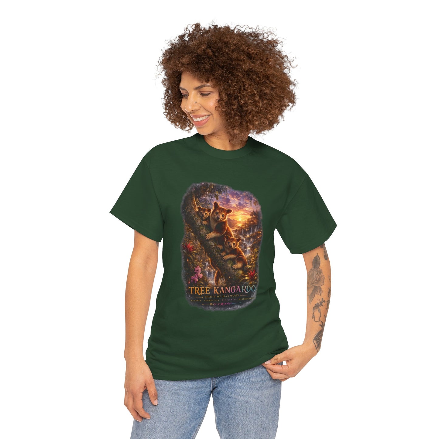 Tree Kangaroo T-Shirt – Mystic Forest Wildlife Design | Rare Nature Graphic Tee