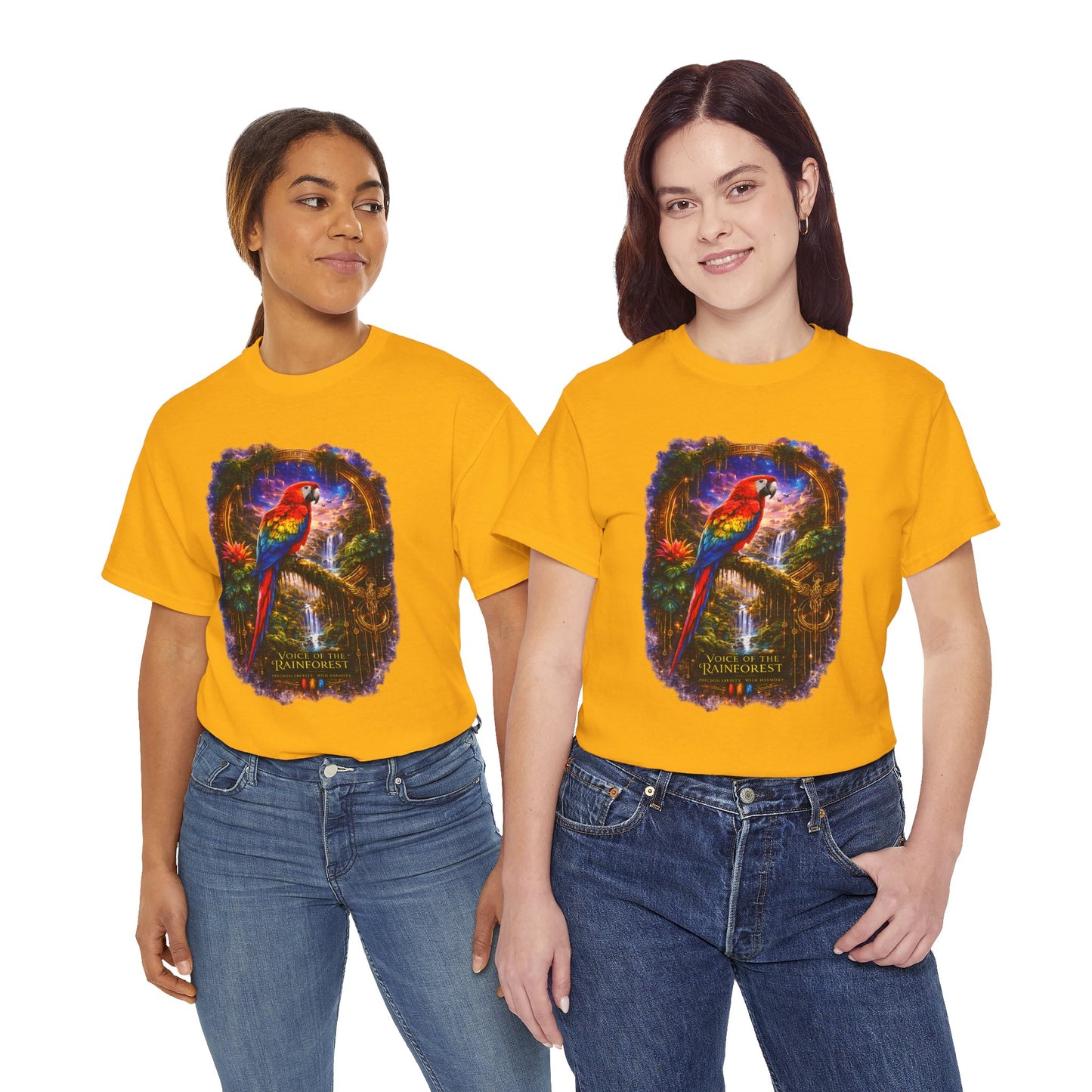 Scarlet Macaw T-Shirt – Tropical Rainforest Cosmic Design | Exotic Bird Wildlife Tee