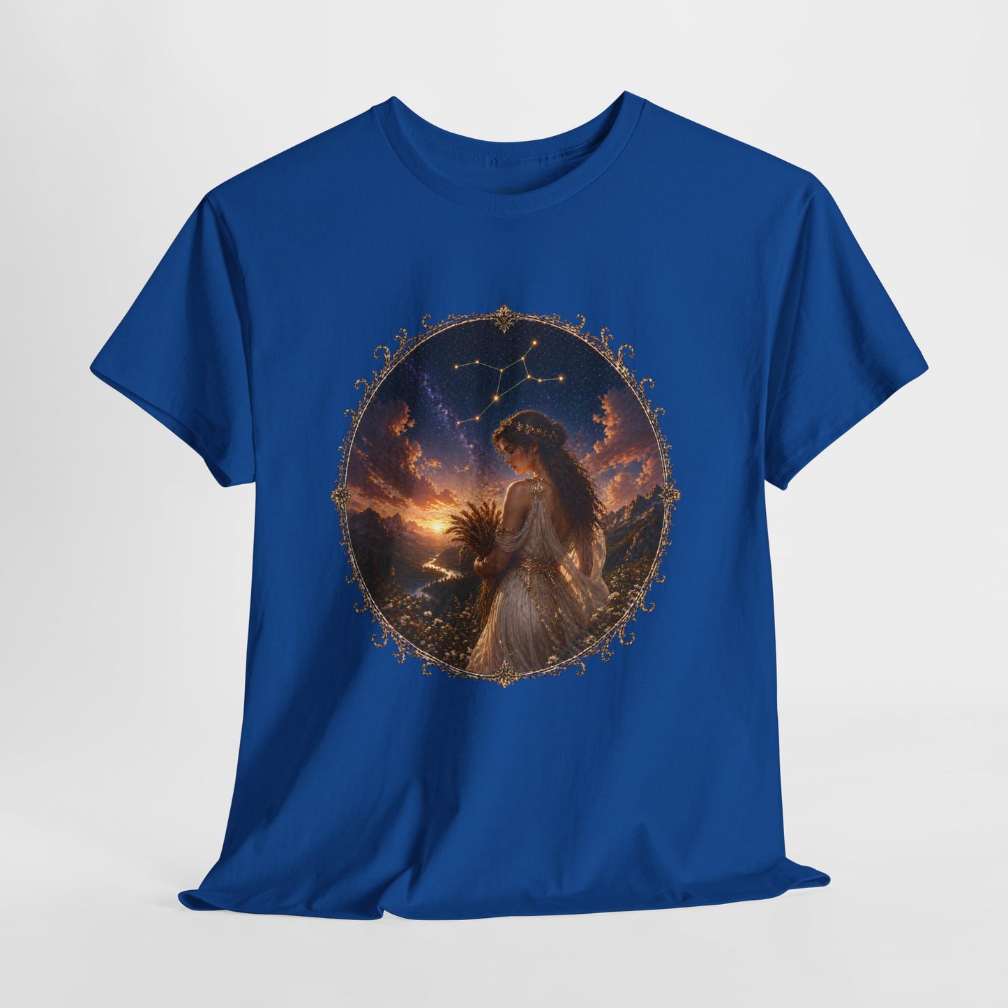 Virgo Zodiac T-Shirt – Minimalist Maiden Design | Elegant Astrology & Nature Tee