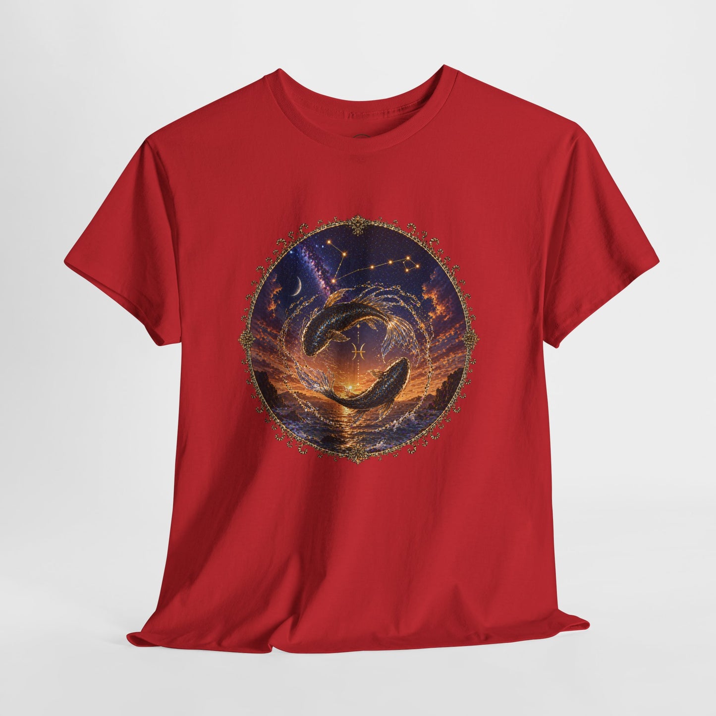 Pisces Zodiac T-Shirt – Dreamy Fish Cosmic Design | Spiritual & Aesthetic Astrology Tee