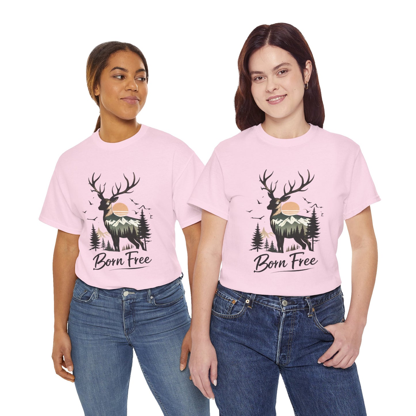 Minimalist Deer Nature T-Shirt – Forest Wildlife Graphic Tee, Calm Aesthetic Shirt