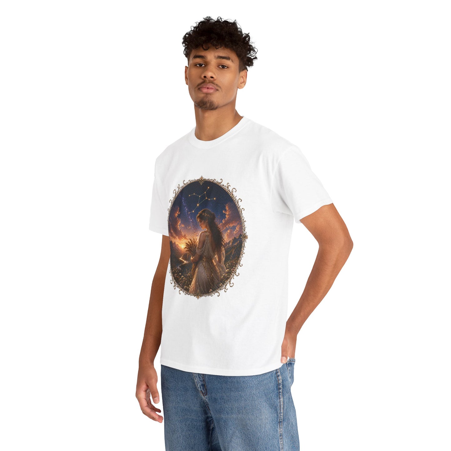Virgo Zodiac T-Shirt – Minimalist Maiden Design | Elegant Astrology & Nature Tee