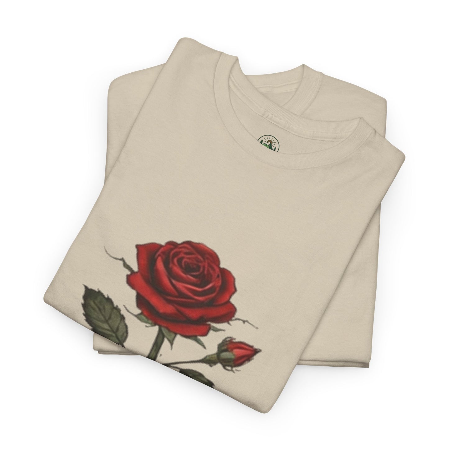 Stay Rooted Rose T-Shirt – Minimalist Nature Graphic Tee, Unisex Botanical Shirt, Nature Lover Gift
