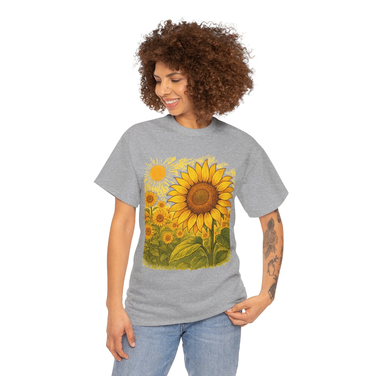 Sunflower Sunshine T-Shirt – Bright Floral Aesthetic Tee
