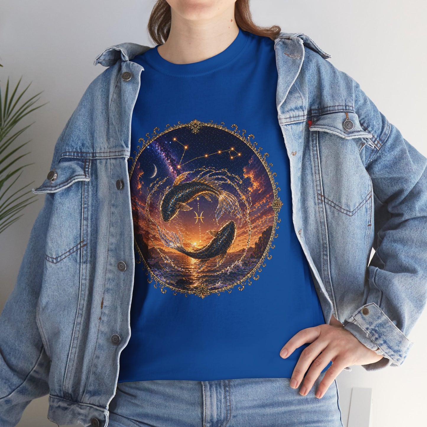 Pisces Zodiac T-Shirt – Dreamy Fish Cosmic Design | Spiritual & Aesthetic Astrology Tee