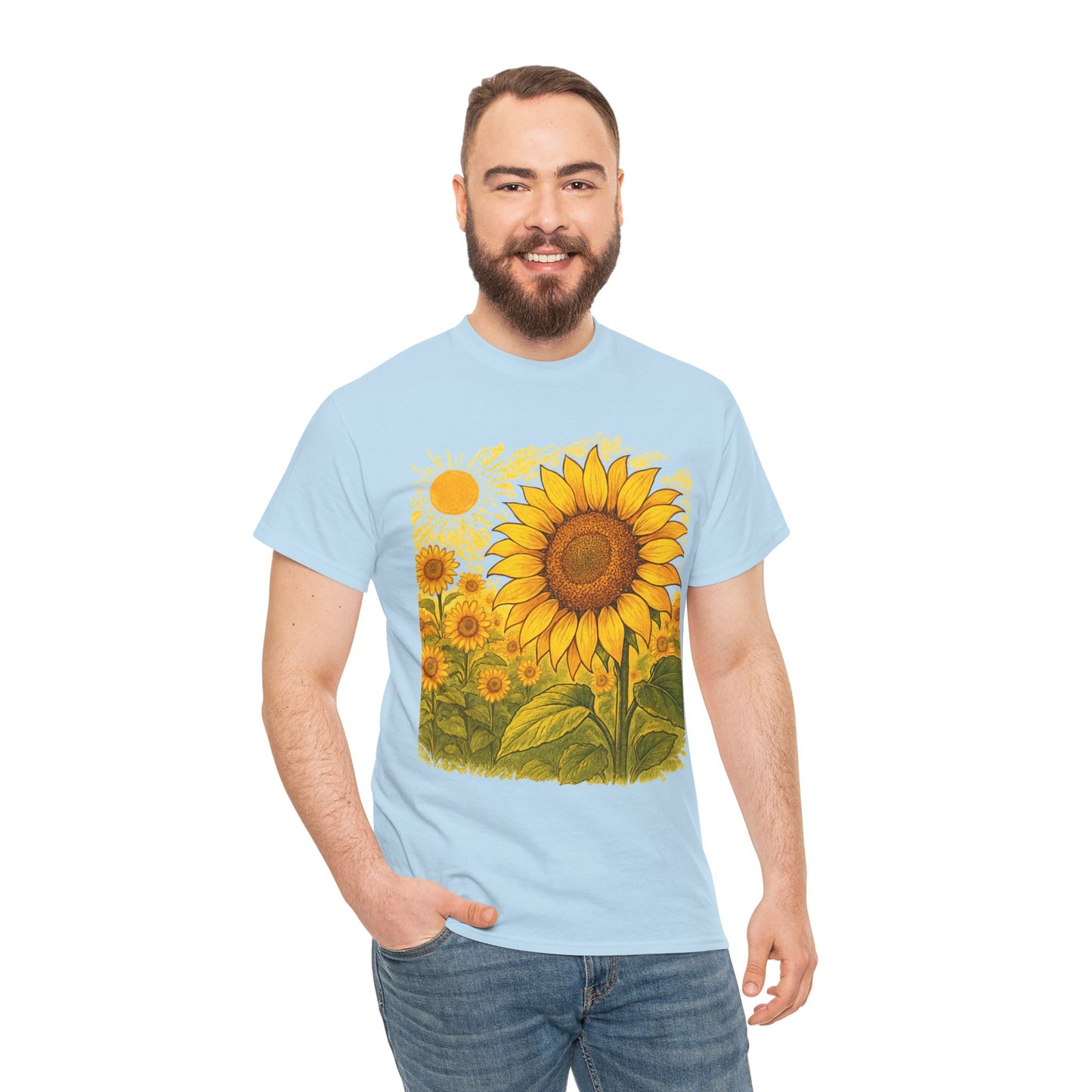 Sunflower Sunshine T-Shirt – Bright Floral Aesthetic Tee