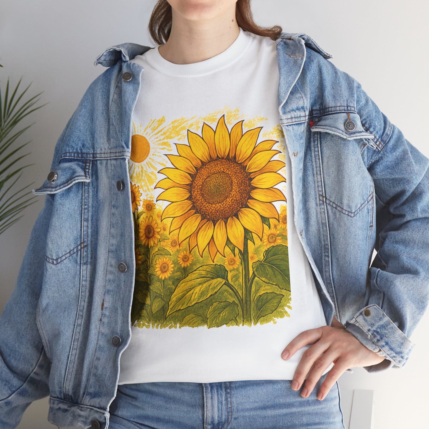 Sunflower Sunshine T-Shirt – Bright Floral Aesthetic Tee