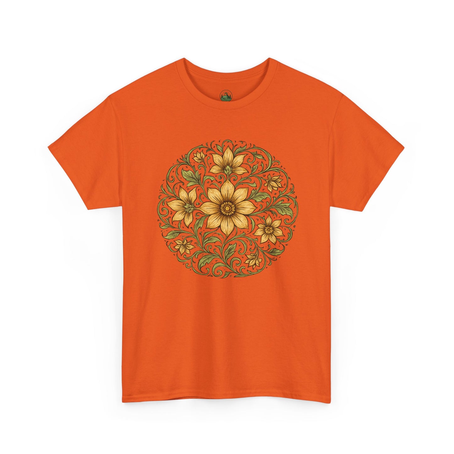 Spring Awakening Mandala T-Shirt – Boho Floral Aesthetic Tee