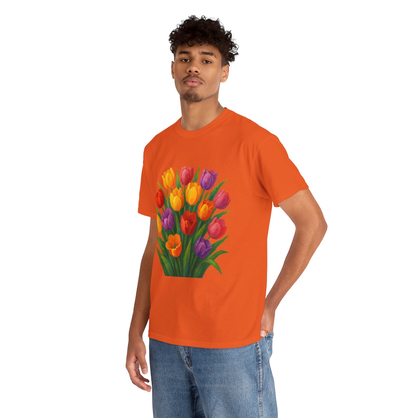 Spring Tulip Flower T- SHIRT - Vibrant Floral Aesthetic Tee