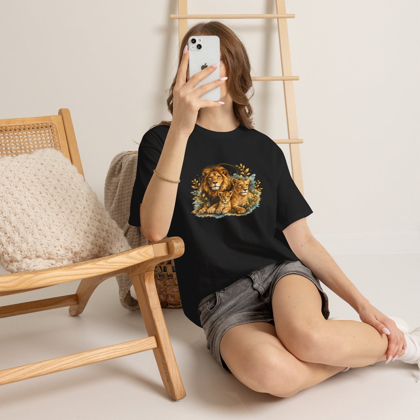 Lion Family T-Shirt – Majestic Wildlife Nature Design | Lion Pride Graphic Tee