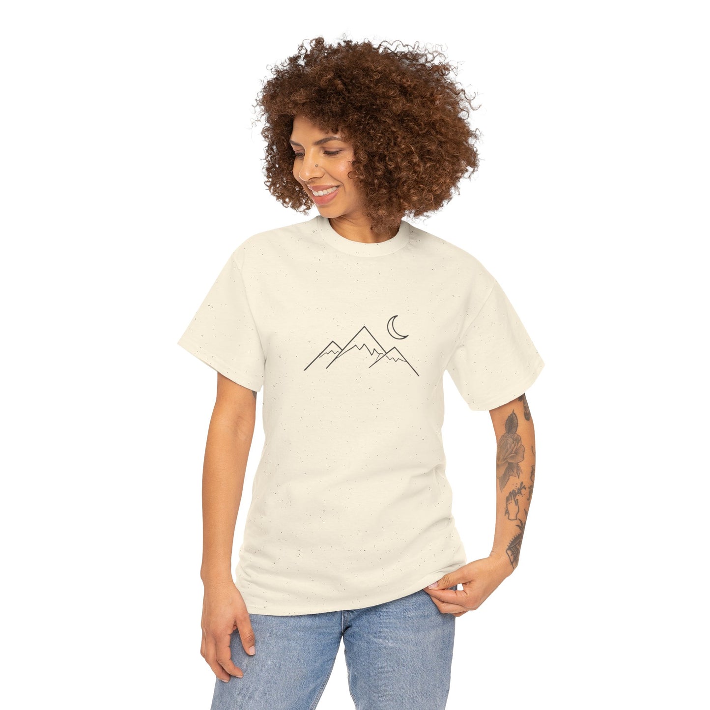 Mountain Moon T-Shirt – Minimalist Nature Night Aesthetic Tee