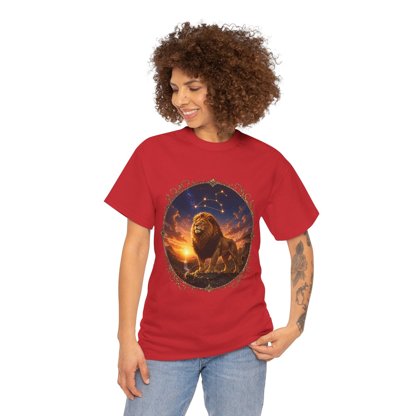 Leo Zodiac T-Shirt – Majestic Lion Cosmic Design | Bold Astrology Power Tee