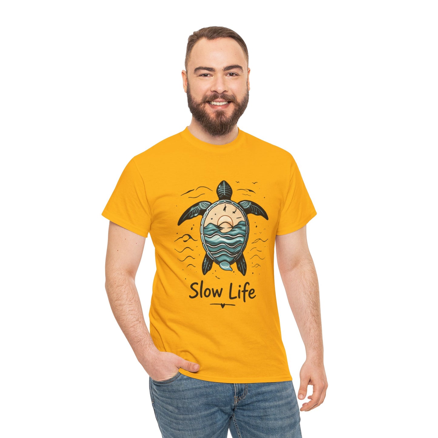 Slow Life Turtle Shirt – Aesthetic Ocean Tee for Relaxed Souls & Beach Lovers