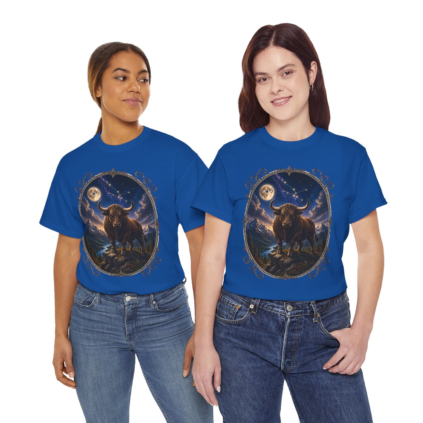 Taurus Zodiac T-Shirt – Mystic Bull Night Design | Nature & Astrology Tee