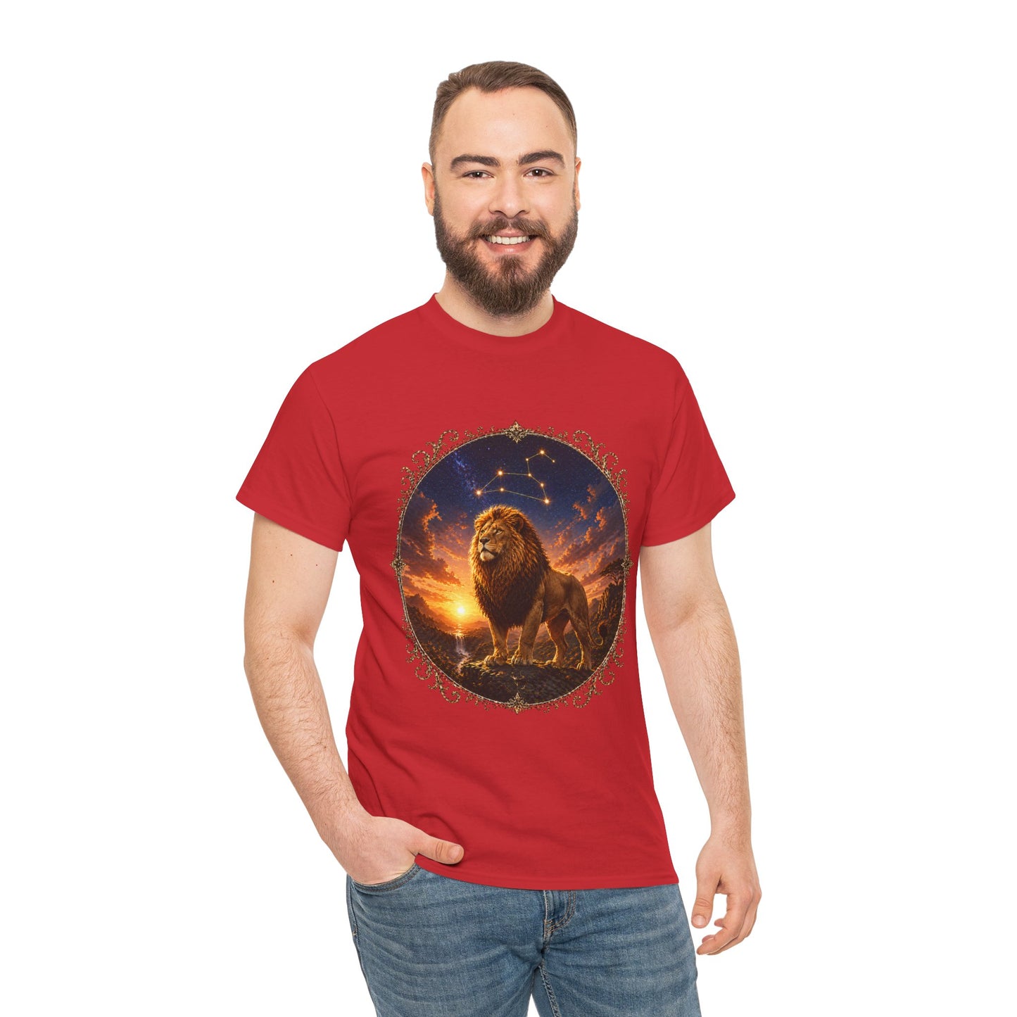 Leo Zodiac T-Shirt – Majestic Lion Cosmic Design | Bold Astrology Power Tee
