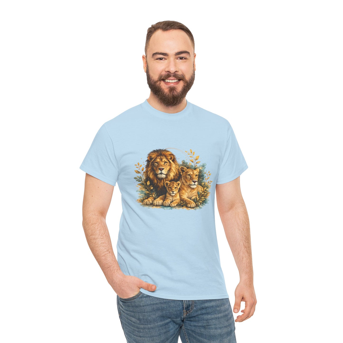 Lion Family T-Shirt – Majestic Wildlife Nature Design | Lion Pride Graphic Tee