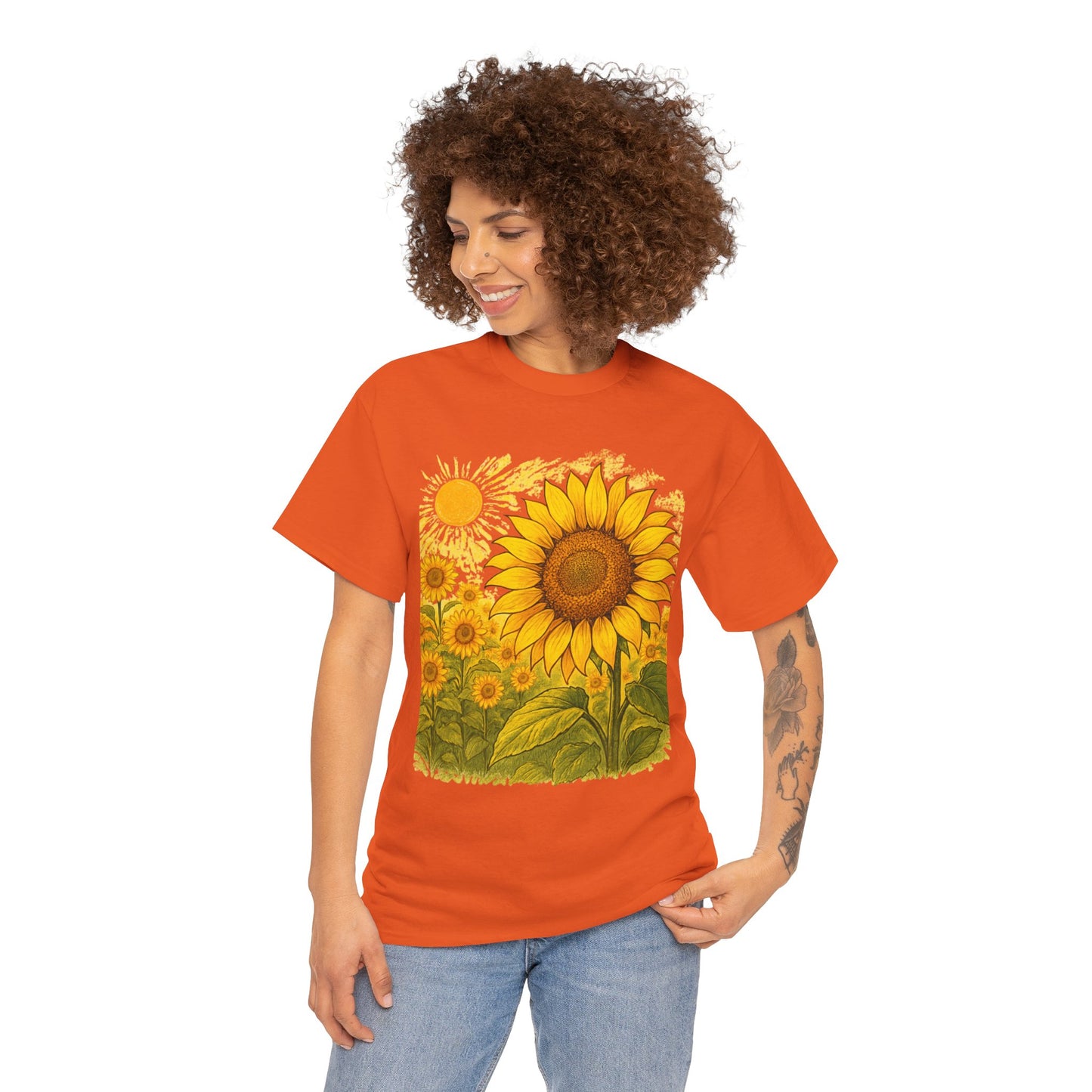 Sunflower Sunshine T-Shirt – Bright Floral Aesthetic Tee