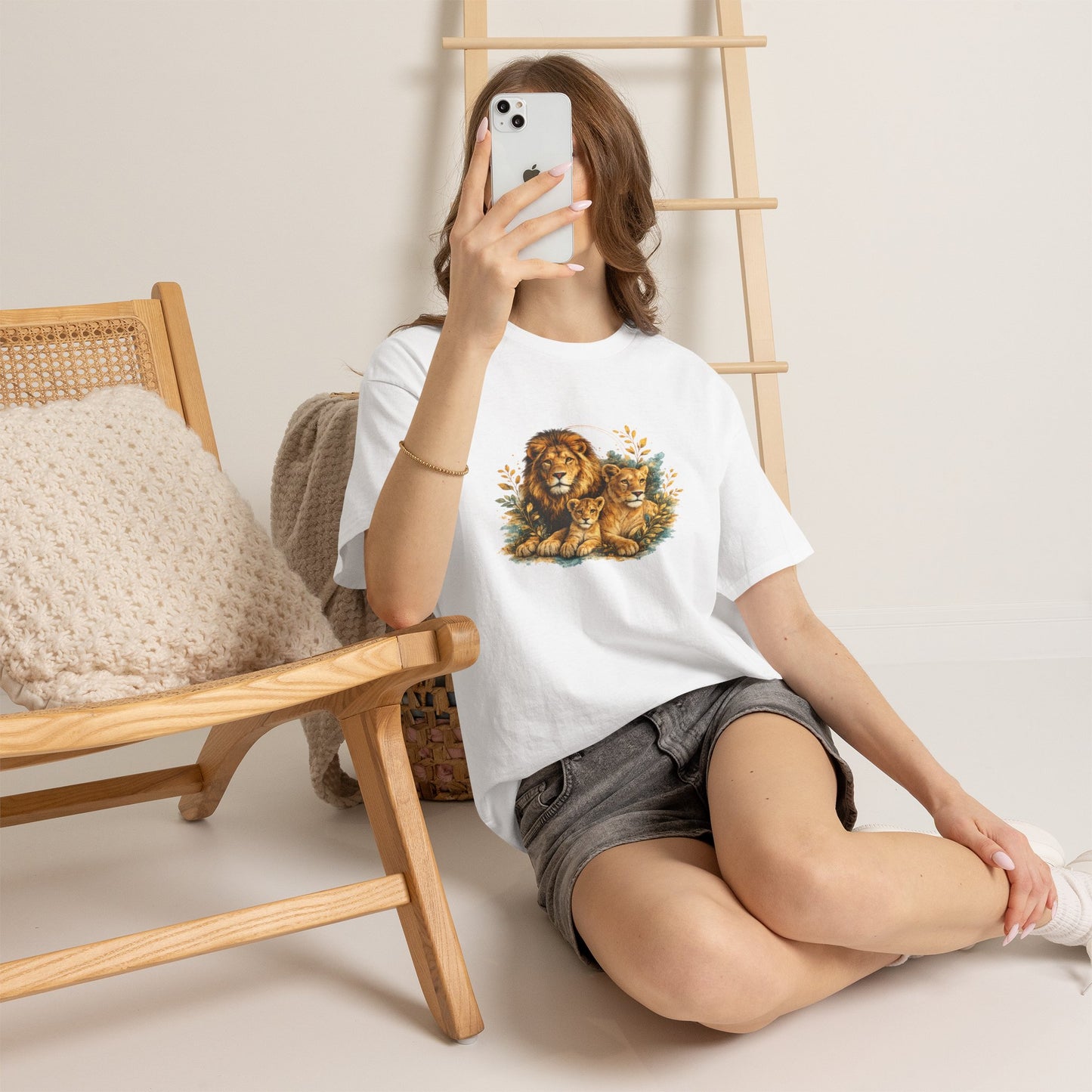 Lion Family T-Shirt – Majestic Wildlife Nature Design | Lion Pride Graphic Tee