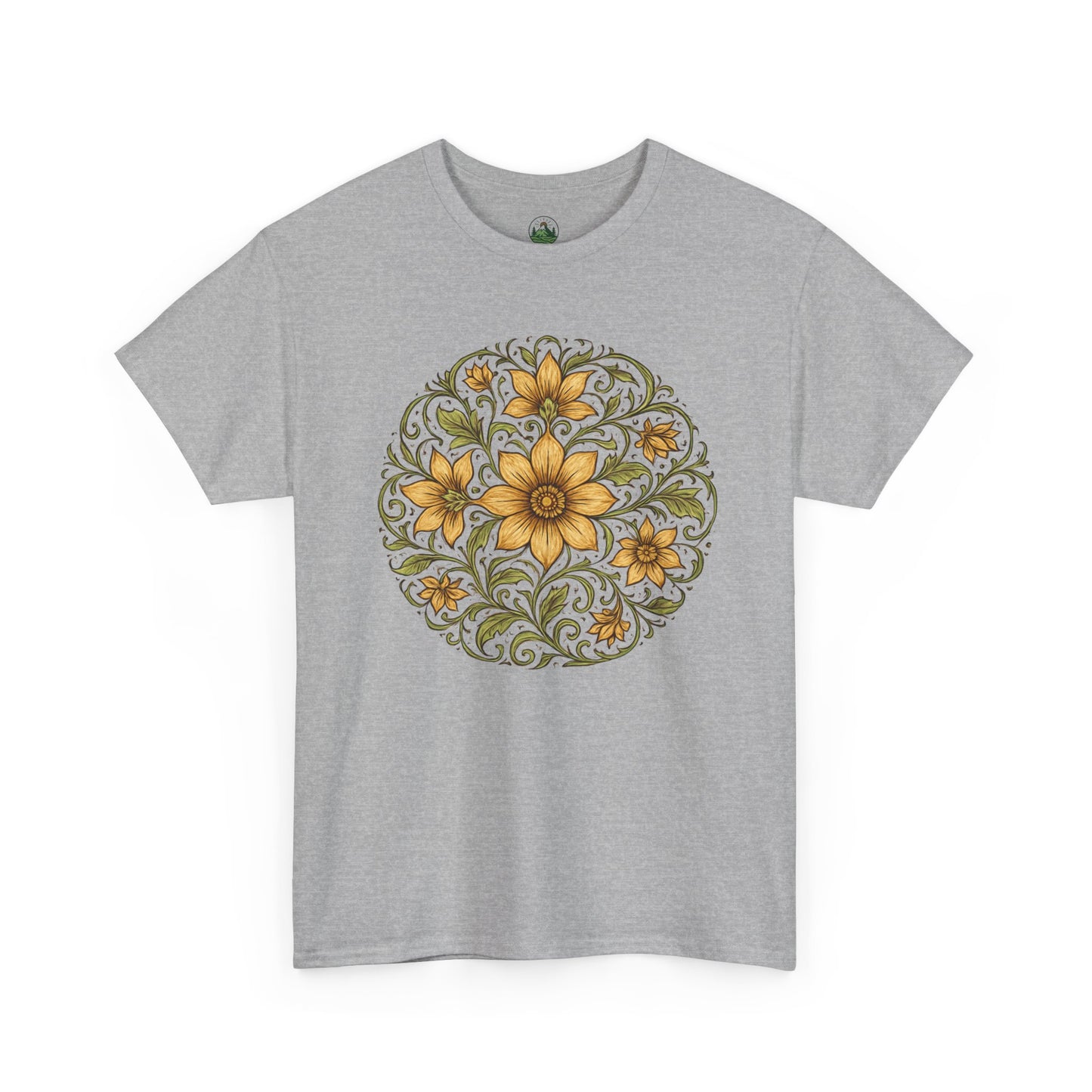 Spring Awakening Mandala T-Shirt – Boho Floral Aesthetic Tee