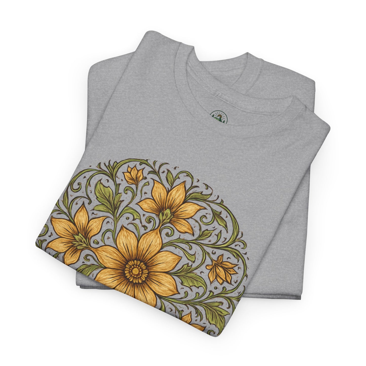 Spring Awakening Mandala T-Shirt – Boho Floral Aesthetic Tee