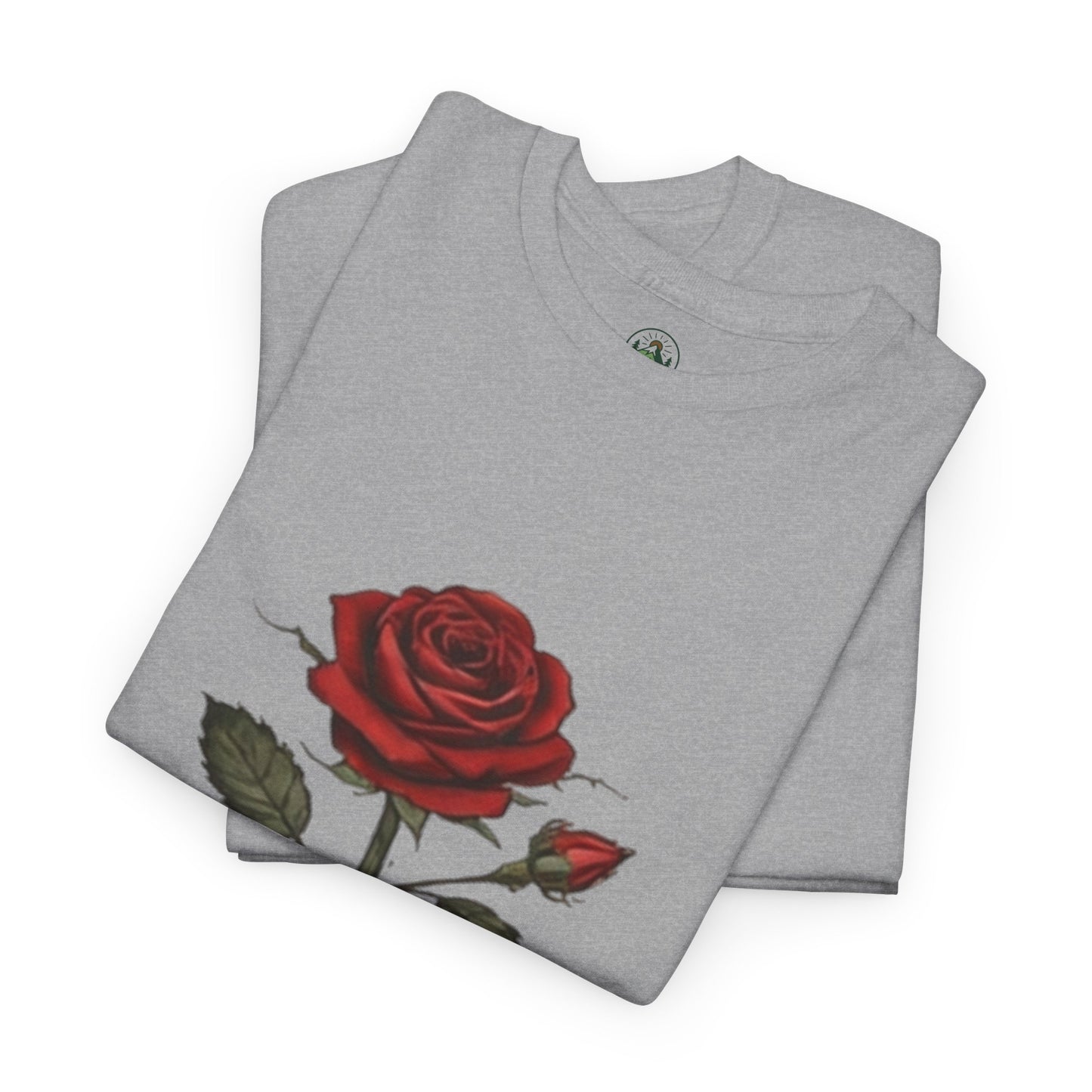 Stay Rooted Rose T-Shirt – Minimalist Nature Graphic Tee, Unisex Botanical Shirt, Nature Lover Gift