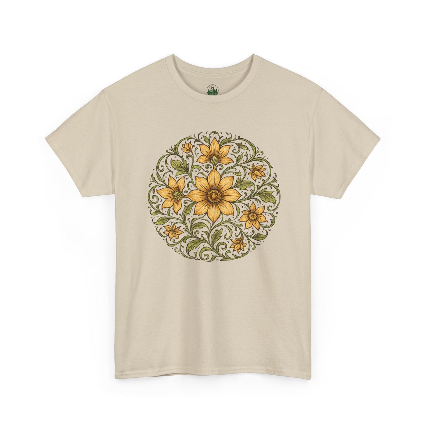 Spring Awakening Mandala T-Shirt – Boho Floral Aesthetic Tee