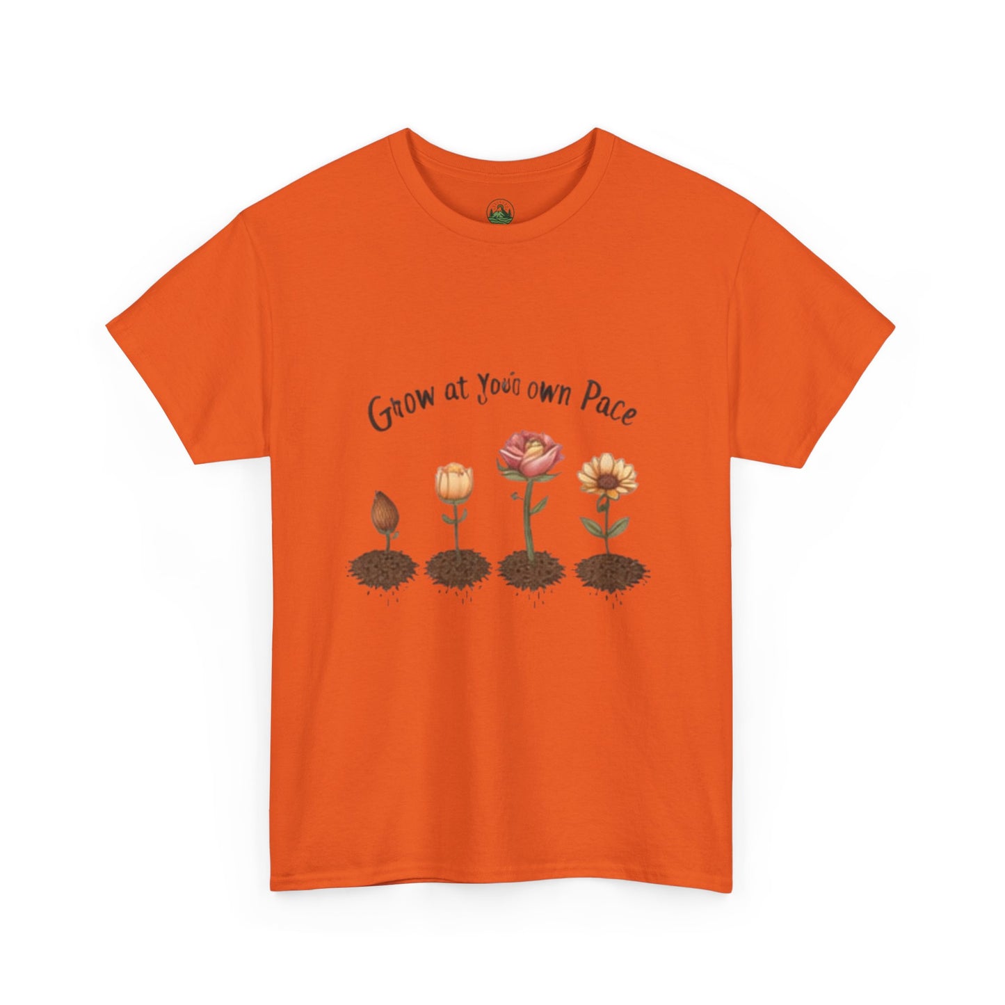 Grow at Your Own Pace T-Shirt – Minimalist Flower Pot Tee, Aesthetic Botanical Shirt, Unisex Gift for Plant Lovers