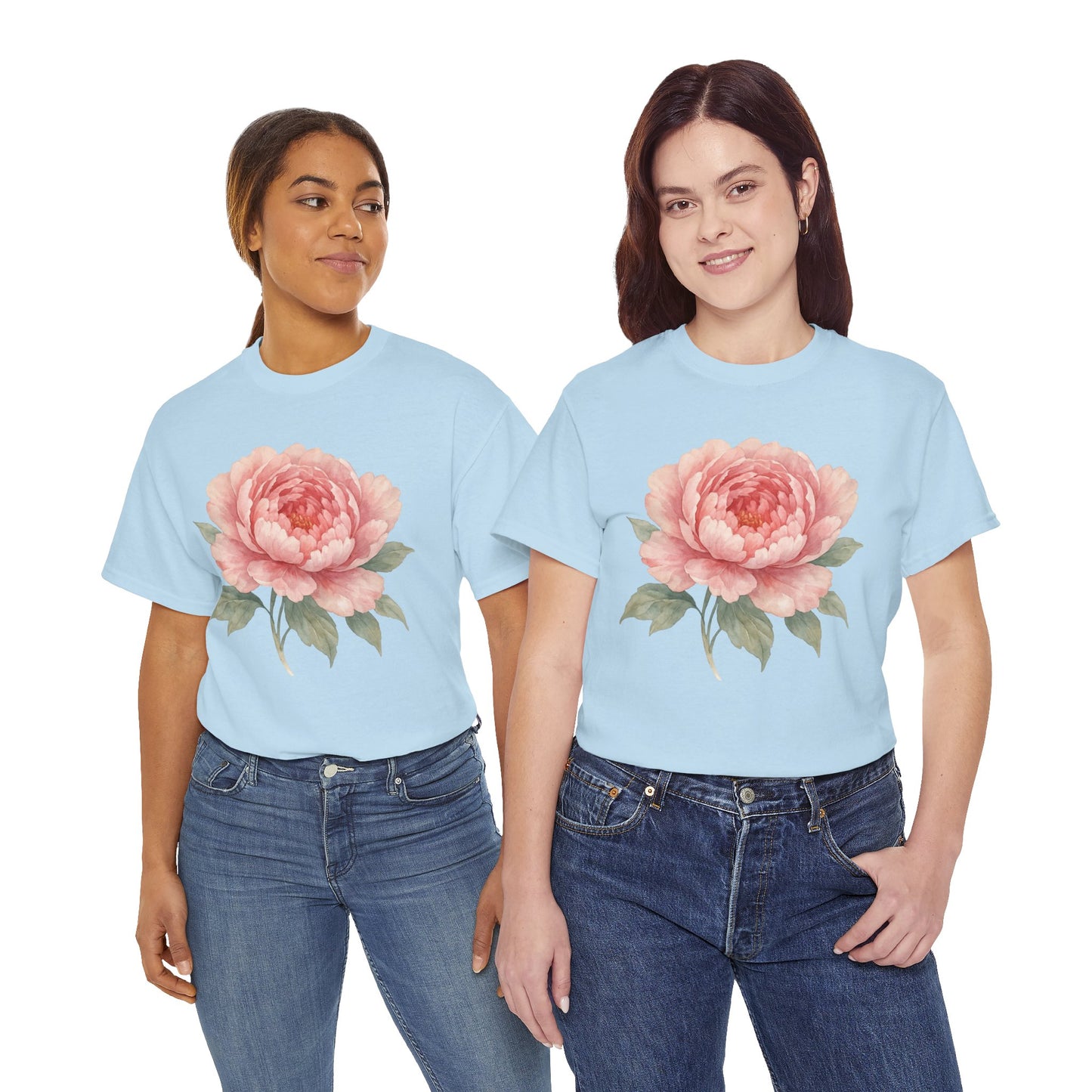 Peony Flower T-Shirt – Soft Floral Aesthetic Tee