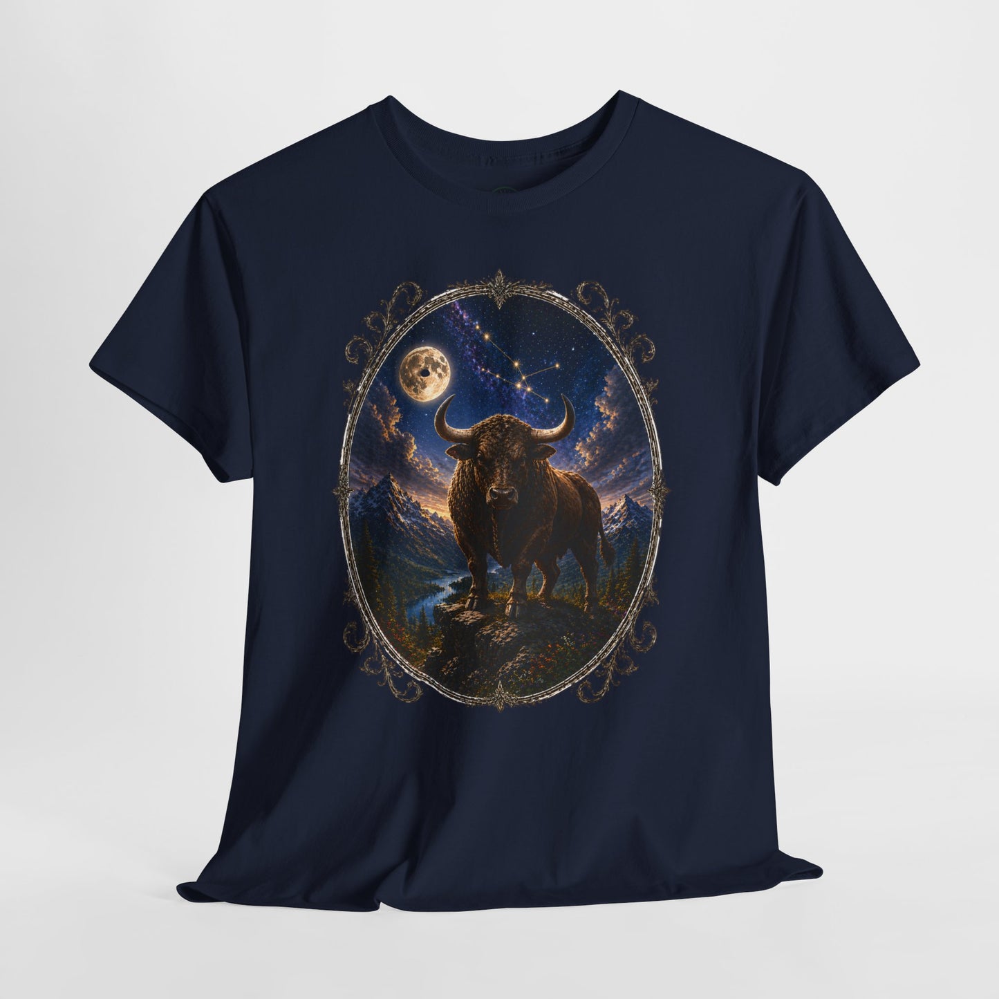 Taurus Zodiac T-Shirt – Mystic Bull Night Design | Nature & Astrology Tee