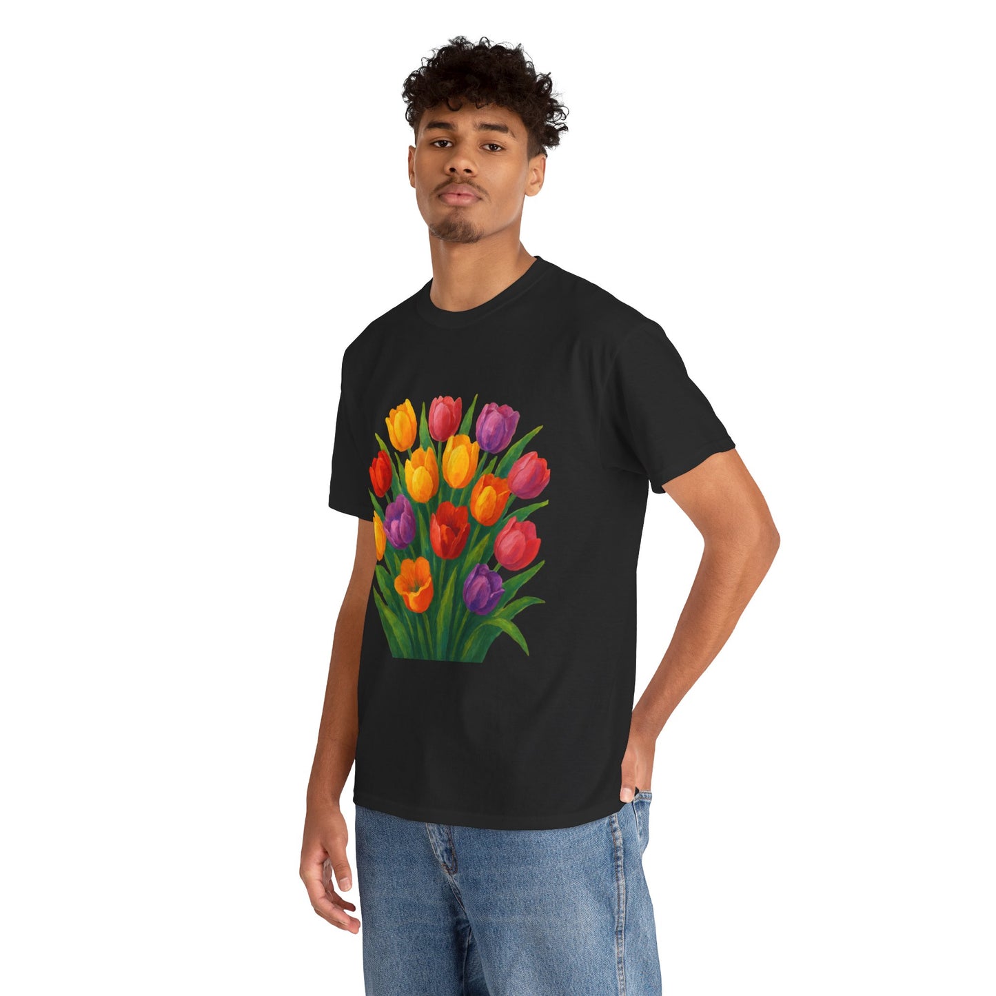 Spring Tulip Flower T- SHIRT - Vibrant Floral Aesthetic Tee