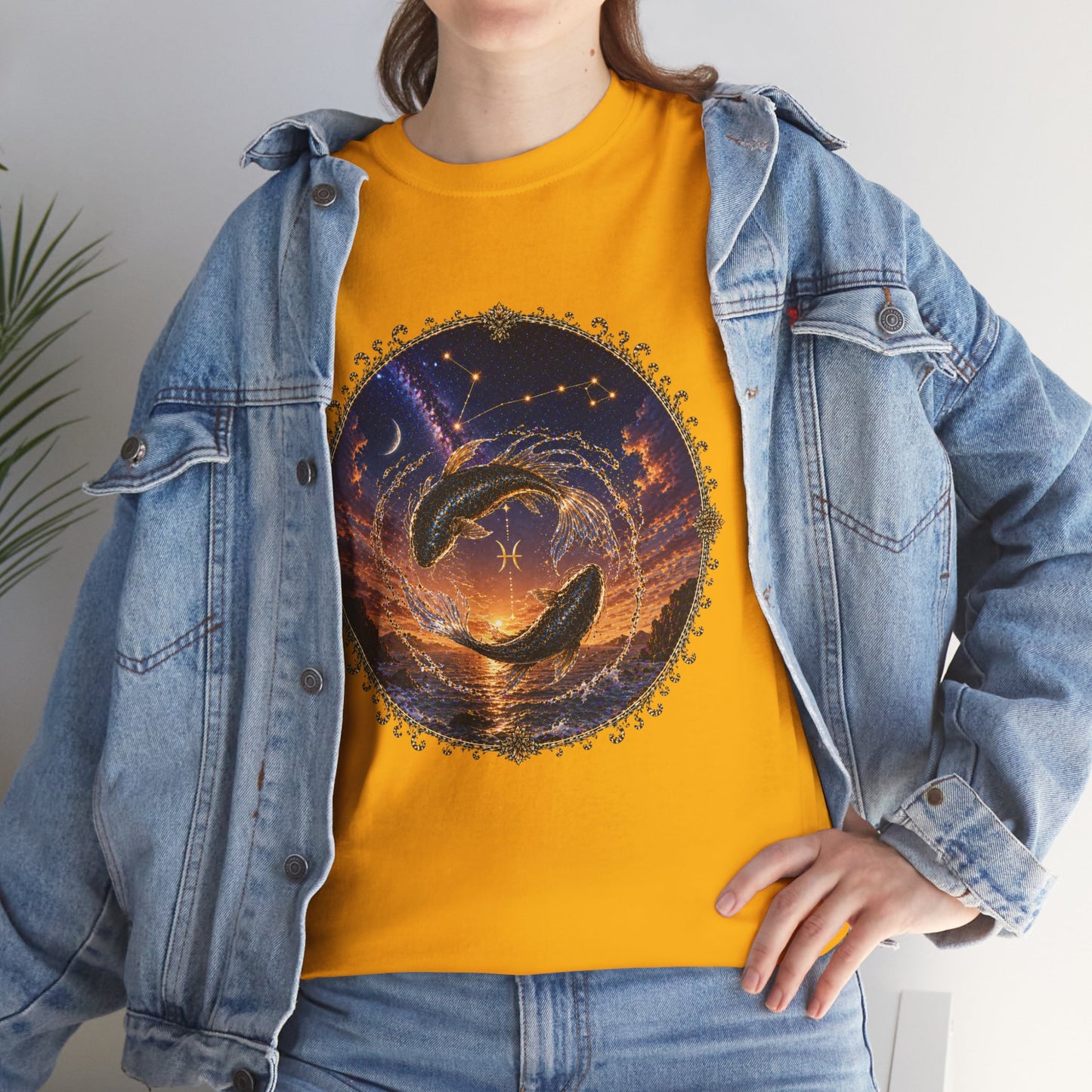 Pisces Zodiac T-Shirt – Dreamy Fish Cosmic Design | Spiritual & Aesthetic Astrology Tee