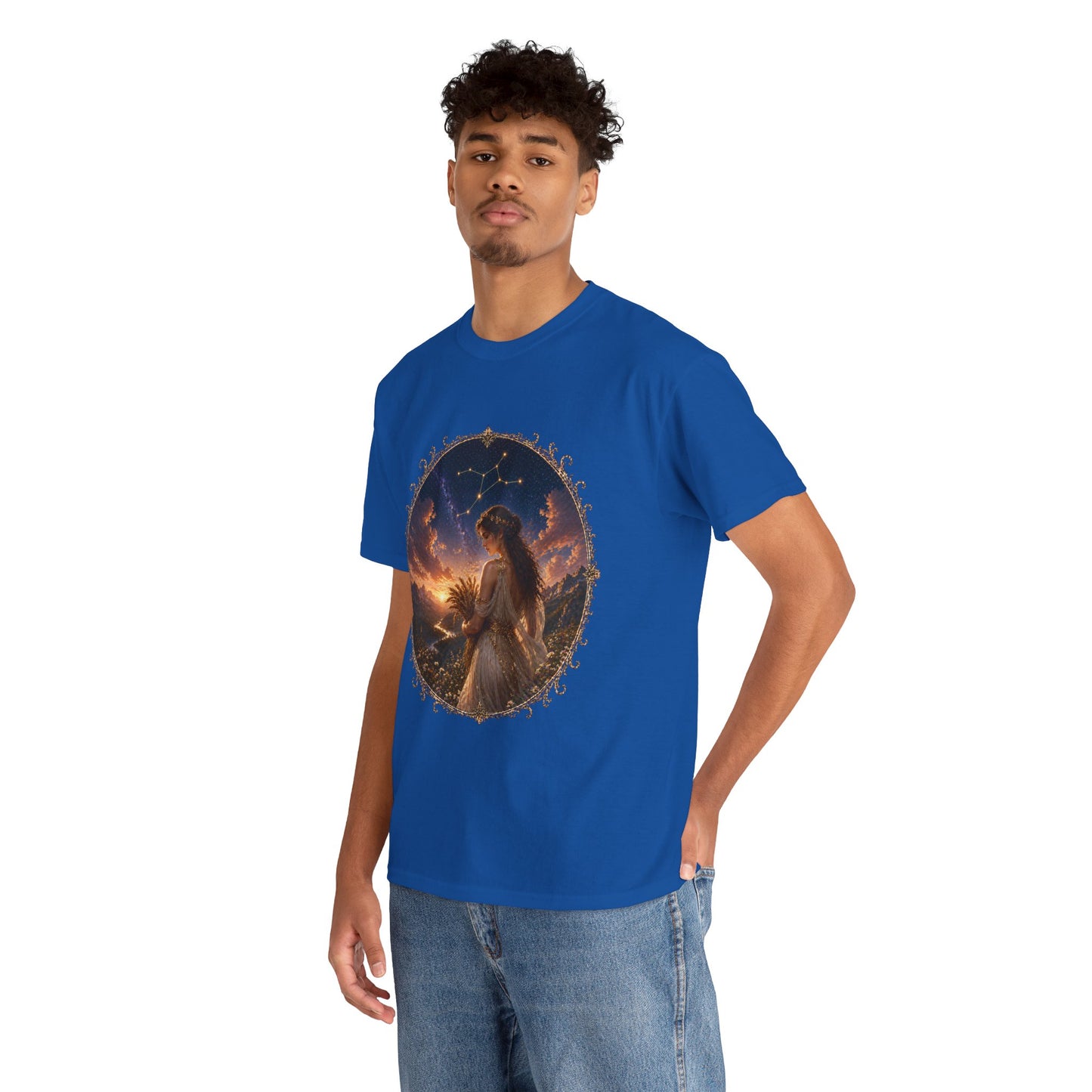 Virgo Zodiac T-Shirt – Minimalist Maiden Design | Elegant Astrology & Nature Tee