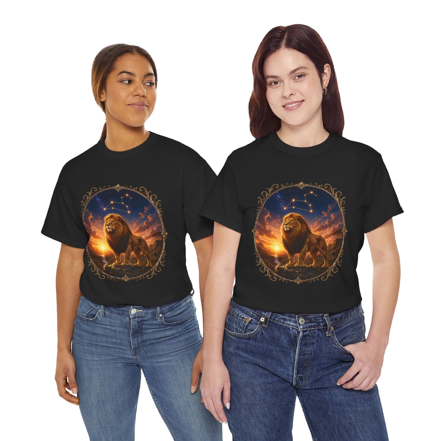 Leo Zodiac T-Shirt – Majestic Lion Cosmic Design | Bold Astrology Power Tee