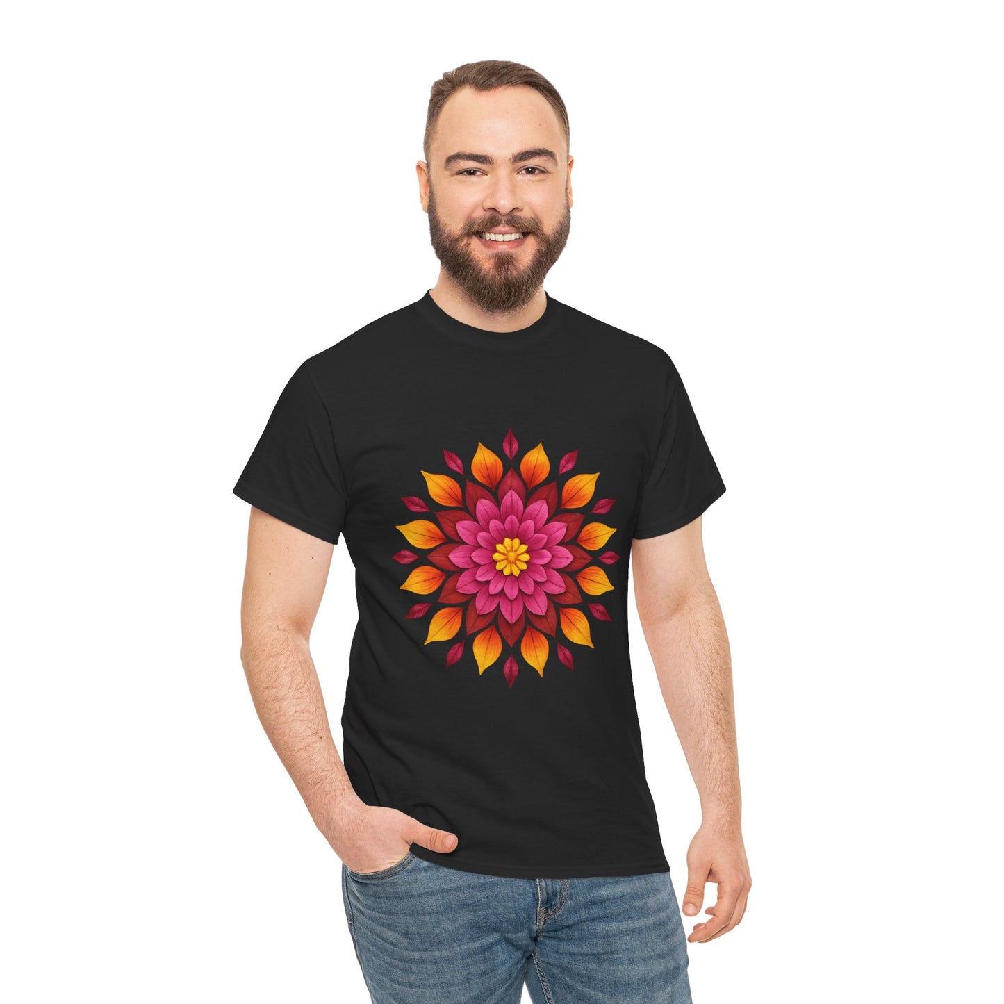 Floral Mandala T- Shirt -Boho Flower Aesthetic Tee