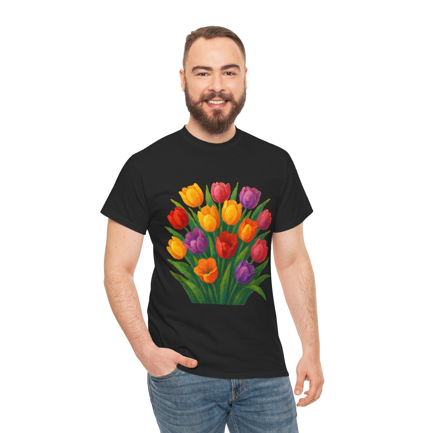 Spring Tulip Flower T- SHIRT - Vibrant Floral Aesthetic Tee