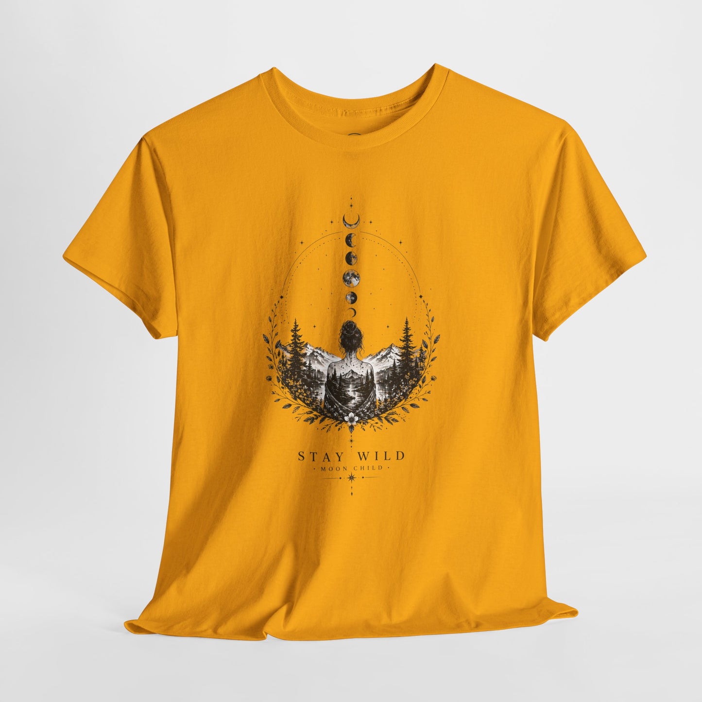 Minimalist Mystic Nature T-Shirt – Abstract Ink Art Design | Calm Aesthetic Tee