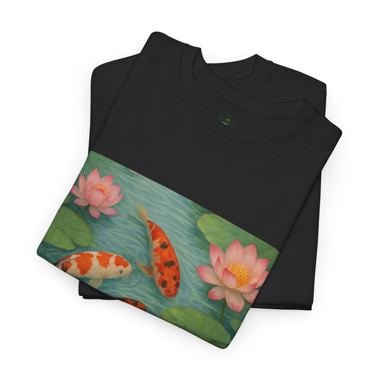 Koi Fish Lotus Pond T-Shirt – Zen Nature Aesthetic Tee