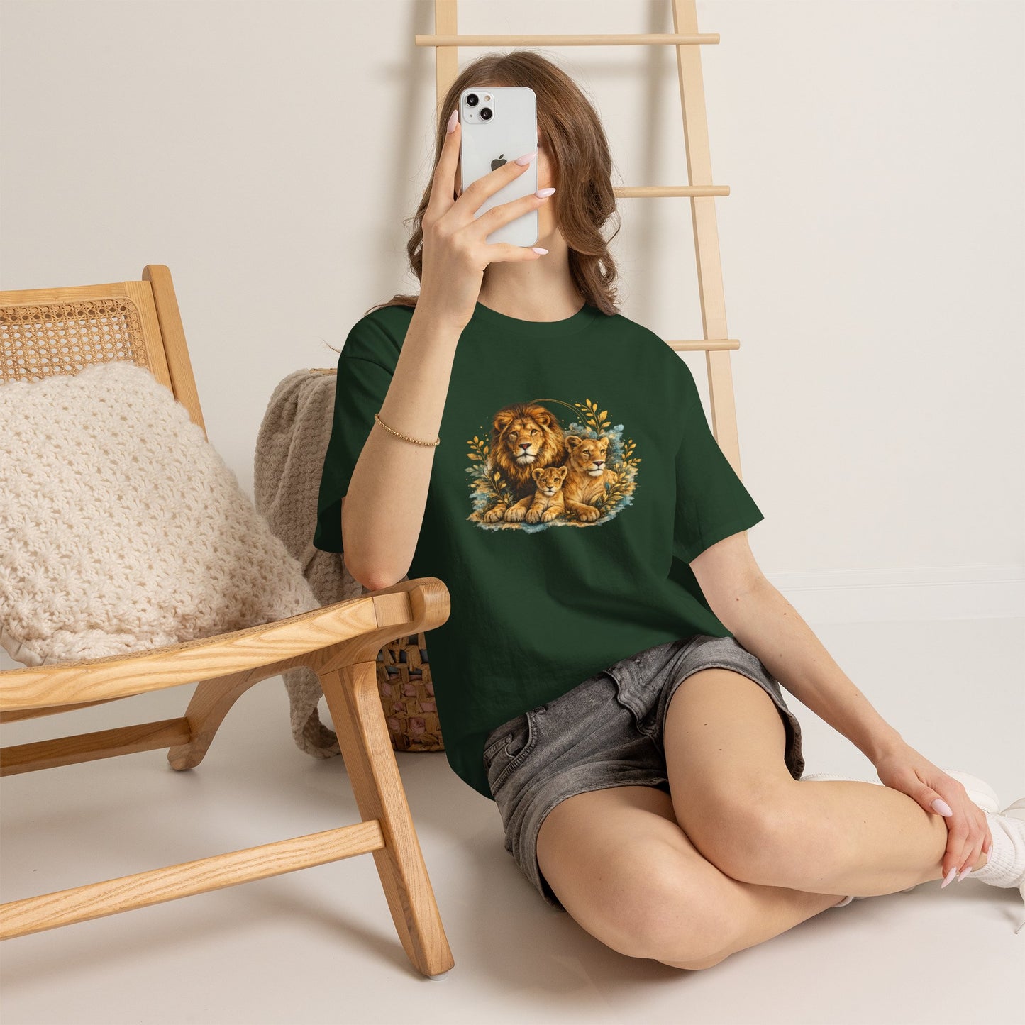 Lion Family T-Shirt – Majestic Wildlife Nature Design | Lion Pride Graphic Tee