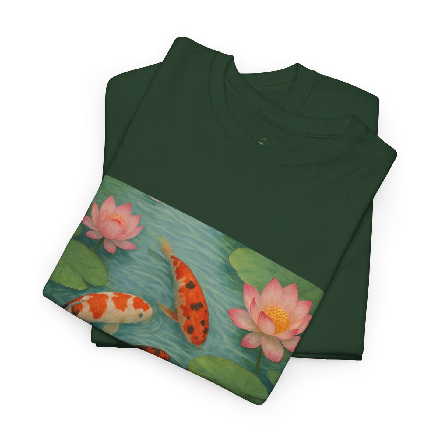 Koi Fish Lotus Pond T-Shirt – Zen Nature Aesthetic Tee