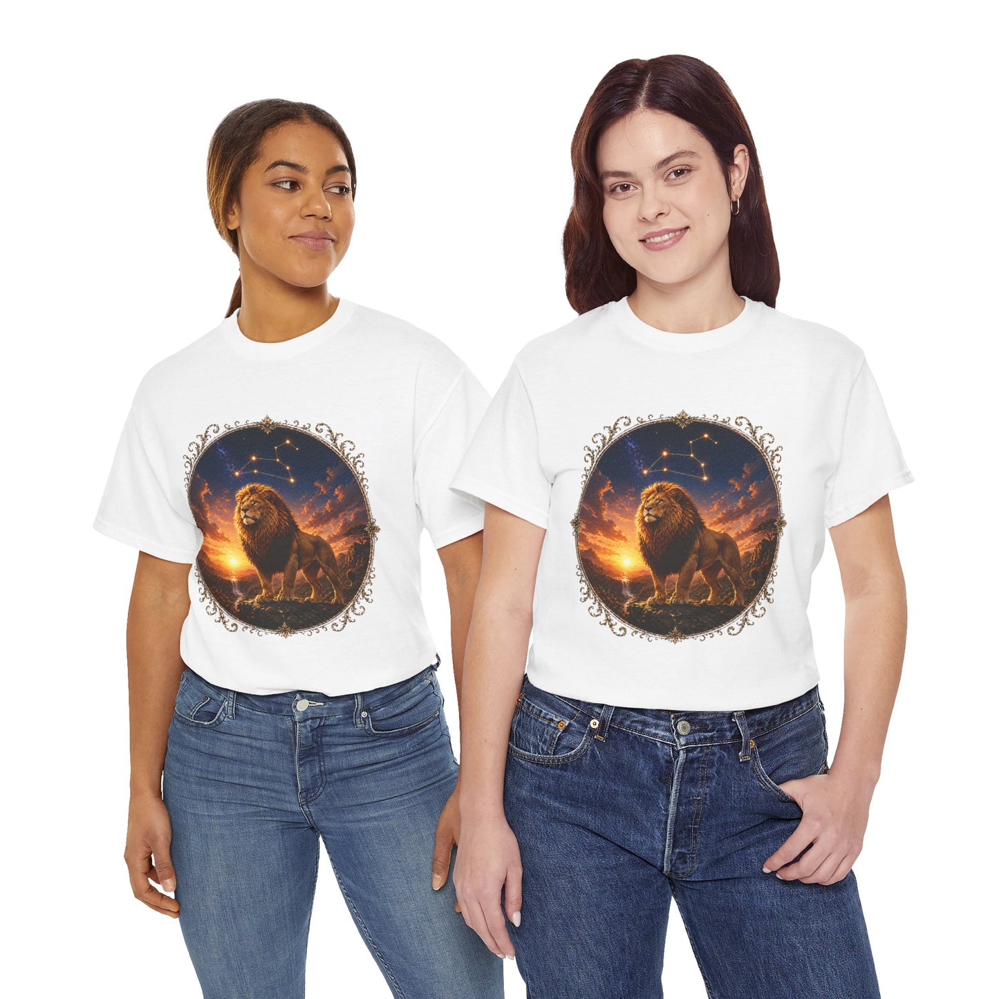 Leo Zodiac T-Shirt – Majestic Lion Cosmic Design | Bold Astrology Power Tee