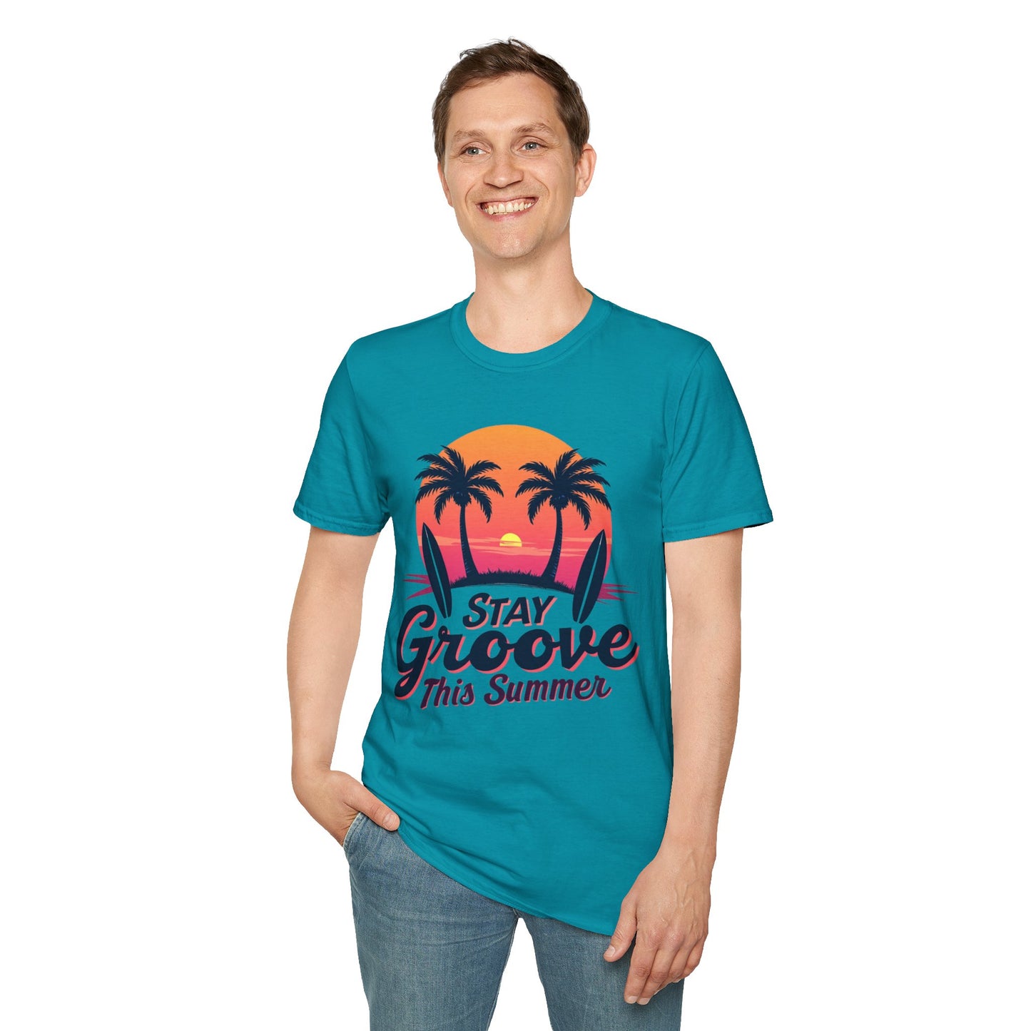 Stay Groovy Summer T-Shirt – Retro Vibe Graphic Tee