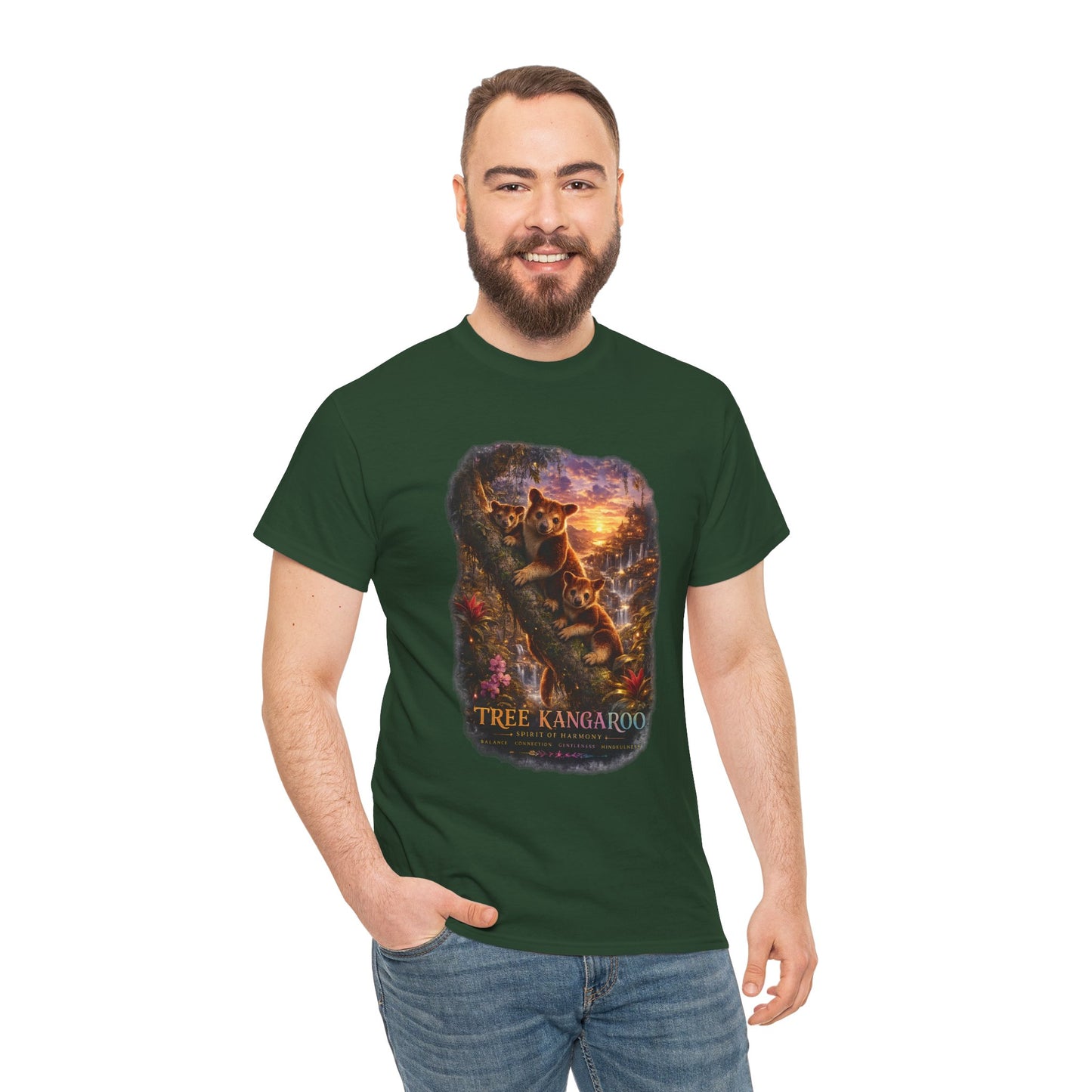 Tree Kangaroo T-Shirt – Mystic Forest Wildlife Design | Rare Nature Graphic Tee